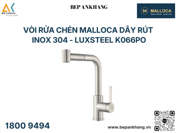 Vòi rửa chén Malloca dây rút inox 304 - LUXSTEEL K066PO